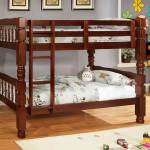 CAROLINA Twin/Twin Bunk Bed in Cherry Finish